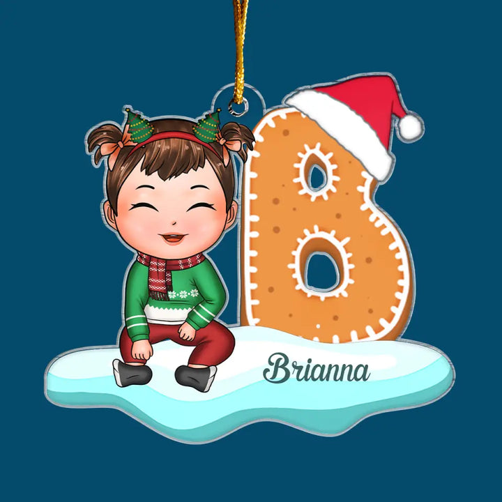 Name Letter For Kid - Personalized Custom Mica Ornament - Christmas Gift For Baby, Family Members CLA0HT004
