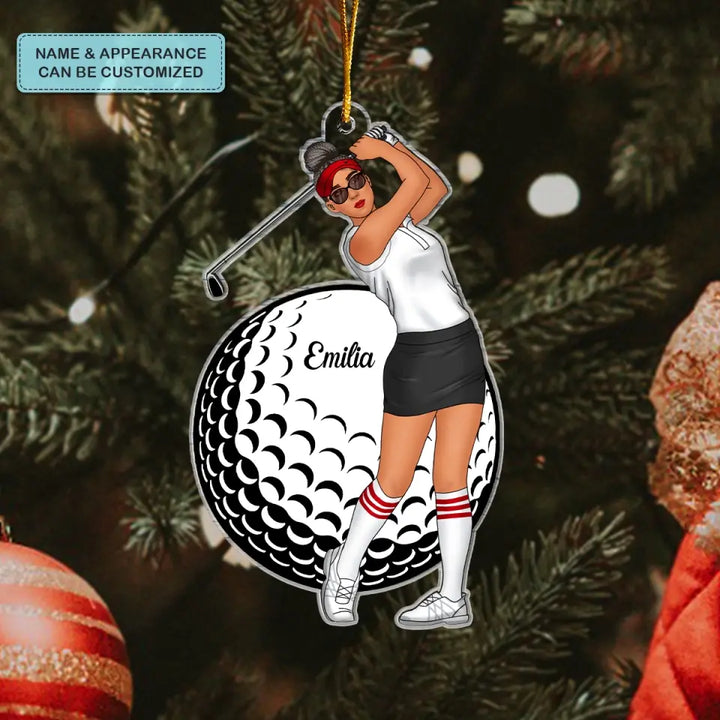 I Just Want To Play Golf - Personalized Custom Mica Ornament - Christmas Gift For Golf Lover CLA0HT003