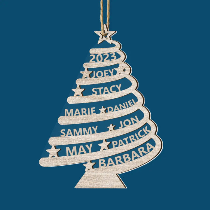 Our Family 2023 Custom Family Name - Personalized Custom Layer Mix Ornament - Christmas Gift For Family, Family Members