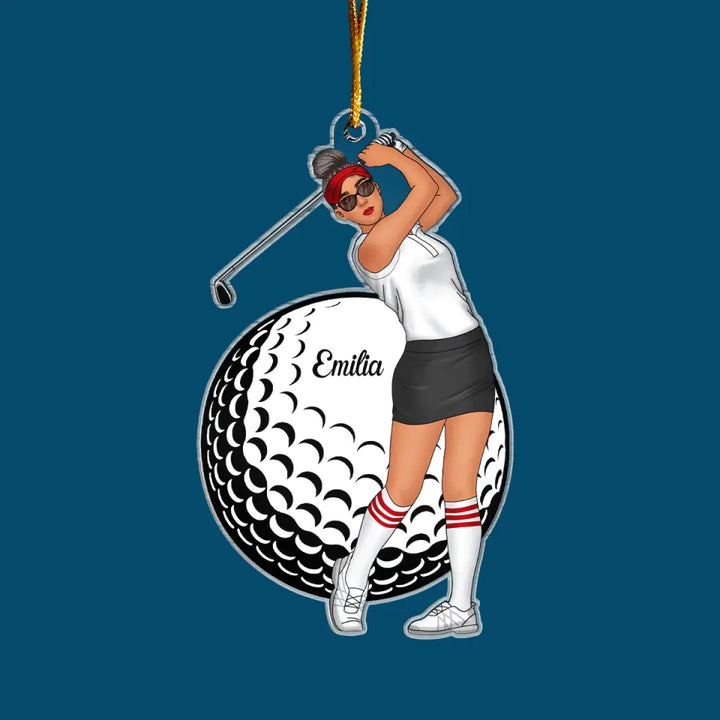 I Just Want To Play Golf - Personalized Custom Mica Ornament - Christmas Gift For Golf Lover CLA0HT003