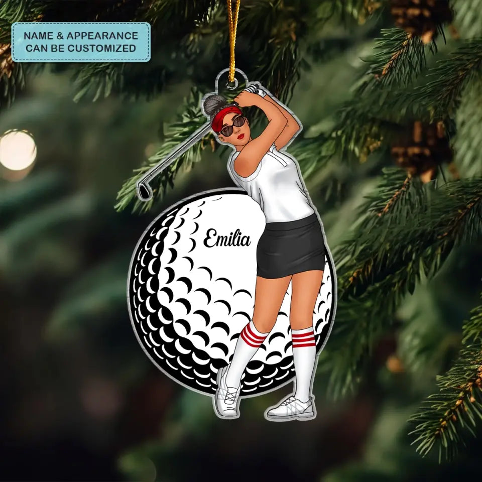 I Just Want To Play Golf - Personalized Custom Mica Ornament - Christmas Gift For Golf Lover CLA0HT003
