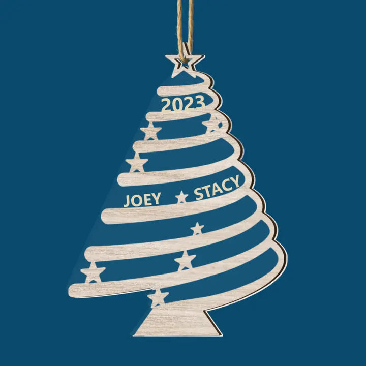 Our Family 2023 Custom Family Name - Personalized Custom Layer Mix Ornament - Christmas Gift For Family, Family Members