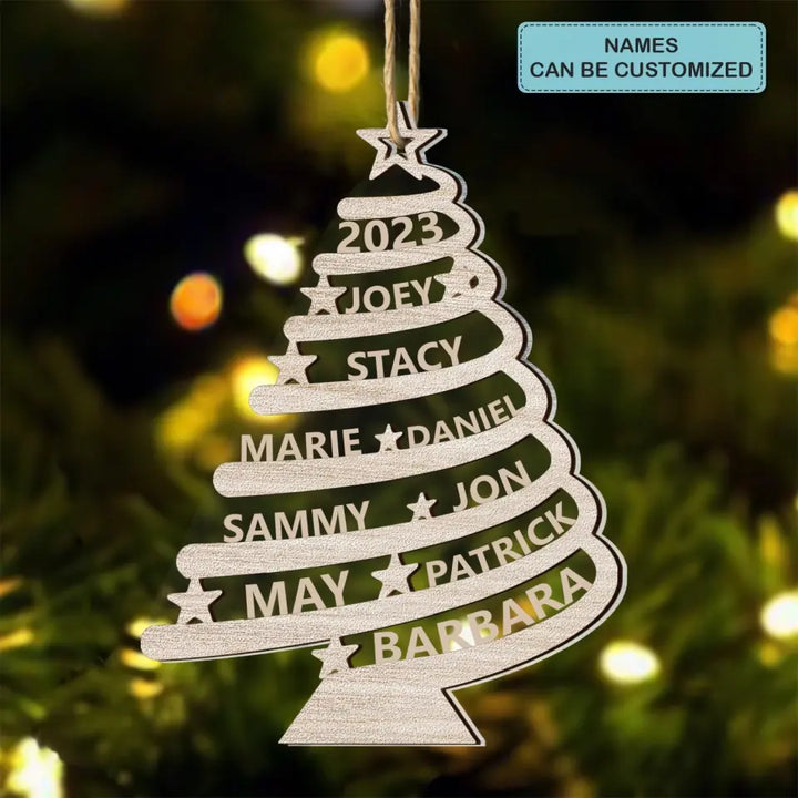 Our Family 2023 Custom Family Name - Personalized Custom Layer Mix Ornament - Christmas Gift For Family, Family Members