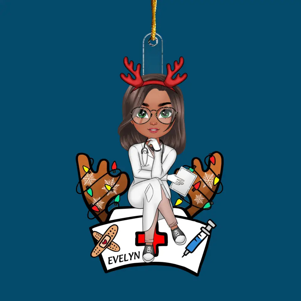 Nurse Hat - Personalized Custom Mica Ornament - Christmas Gift For Nurse ULA0PD005