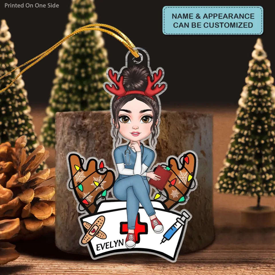 Nurse Hat - Personalized Custom Mica Ornament - Christmas Gift For Nurse ULA0PD005