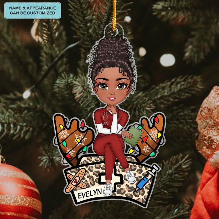 Nurse Hat - Personalized Custom Mica Ornament - Christmas Gift For Nurse ULA0PD005