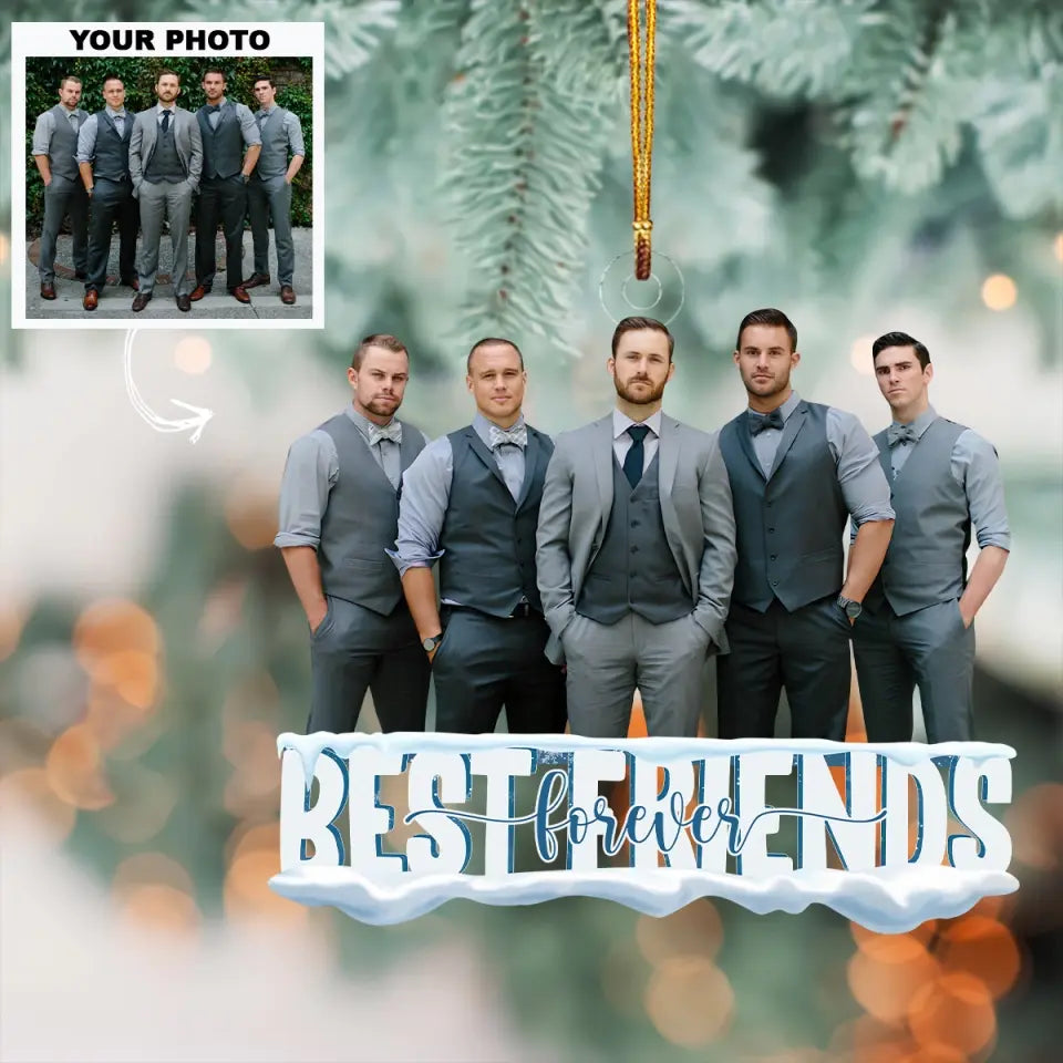 Best Friend Forever - Personalized Custom Photo Mica Ornament - Christmas Gift For Friends, Besties AGCDM013