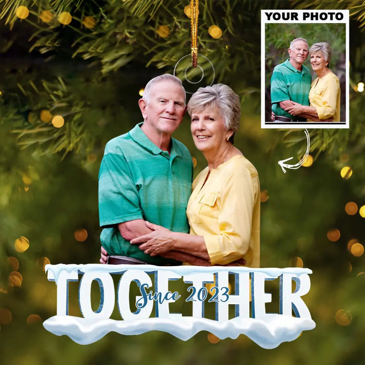 Together Since - Personalized Custom Photo Mica Ornament - Christmas Gift For Family Members, Wife, Husband, Couple AGCDM021