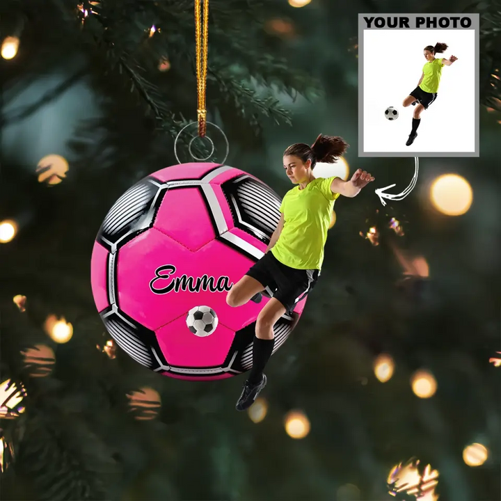 Soccer Players - Personalized Custom Photo Mica Ornament - Christmas Gift For Soccer Players, Soccer Lovers, Family Members AGCHD032