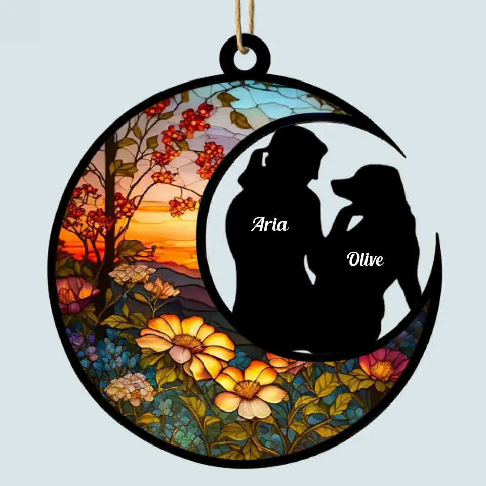 Lost The Dog Memorial - Personalized Custom Suncatcher Layer Mix Ornament