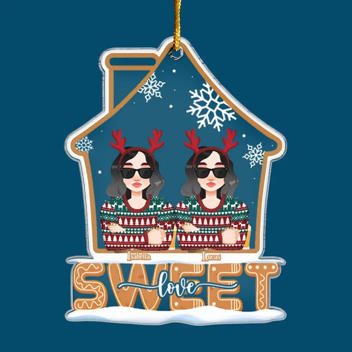 Home Sweet Love - Personalized Custom Mica Ornament - Christmas Gift For Couple, Husband, Wife, Family Members