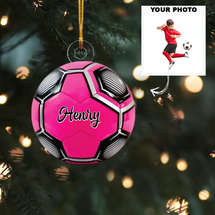 Soccer Players - Personalized Custom Photo Mica Ornament - Christmas Gift For Soccer Players, Soccer Lovers, Family Members AGCHD032