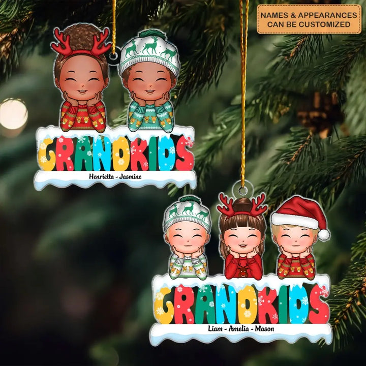 My Lovely Grandkids - Personalized Custom Mica Ornament - Christmas Gift For Grandma, Mom, Family Members CLA0HT005