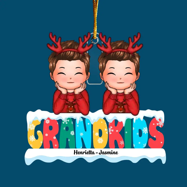 My Lovely Grandkids - Personalized Custom Mica Ornament - Christmas Gift For Grandma, Mom, Family Members CLA0HT005