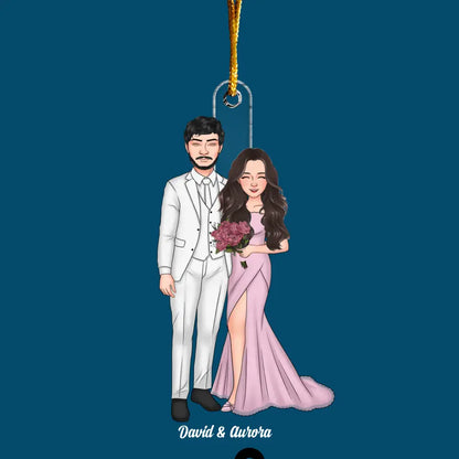 Mr & Mrs - Personalized Custom Mica Ornament - Christmas, Anniversary Gift For Couple, Wife, Husband CLA0HT007