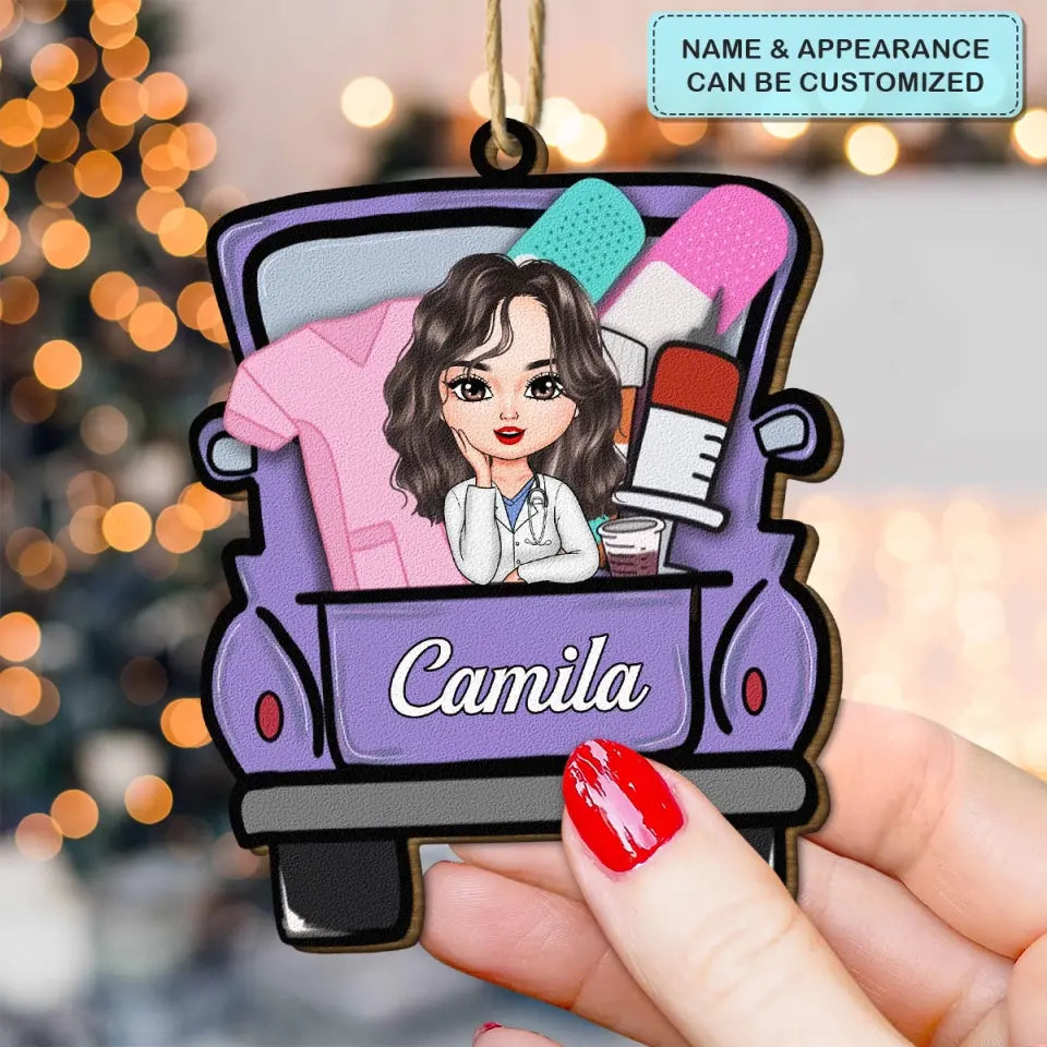 Proud To Be A Nurse - Personalized Custom Wood Ornament - Nurse's Day, Appreciation Gift For Nurse