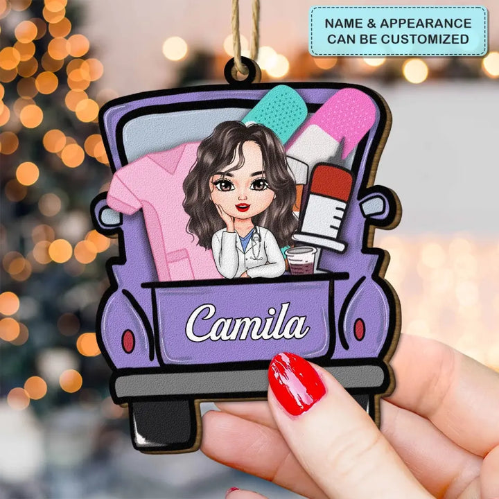 Proud To Be A Nurse - Personalized Custom Wood Ornament - Nurse's Day, Appreciation Gift For Nurse