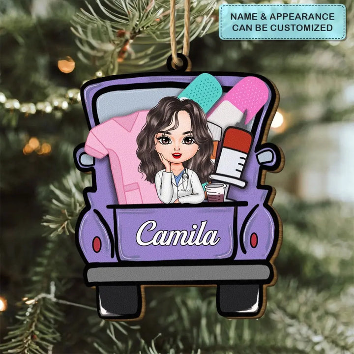 Proud To Be A Nurse - Personalized Custom Wood Ornament - Nurse's Day, Appreciation Gift For Nurse