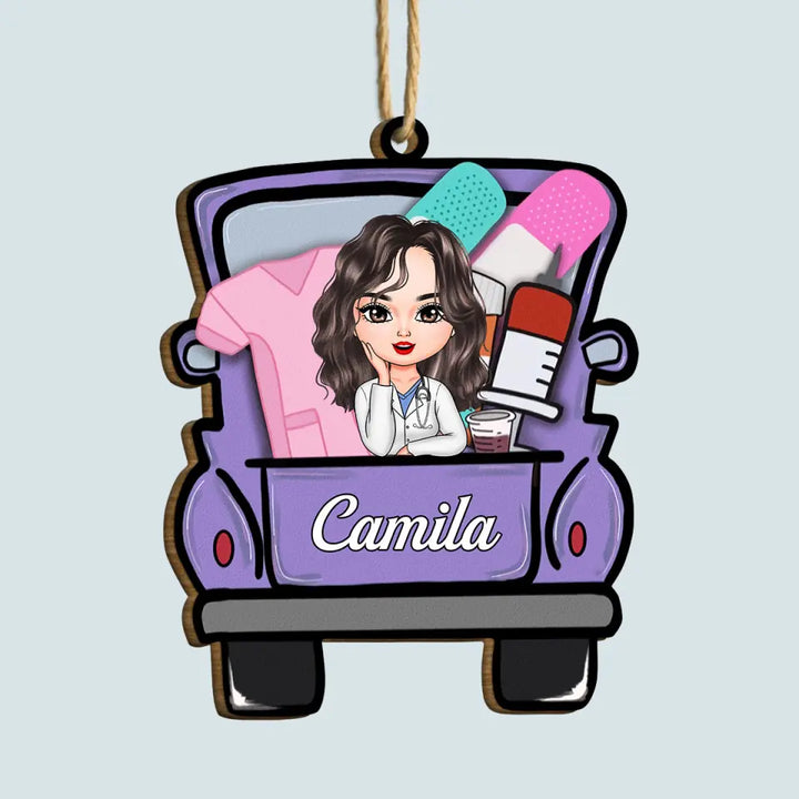 Proud To Be A Nurse - Personalized Custom Wood Ornament - Nurse's Day, Appreciation Gift For Nurse