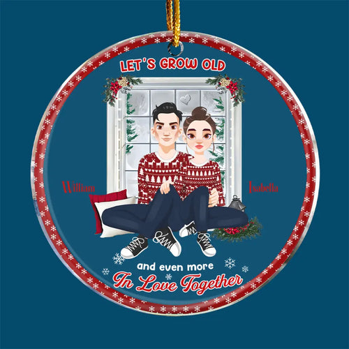 Let's Grow Old - Personalized Custom Mica Ornament - Christmas Gift For Couple, Husband, Wife, Family Members