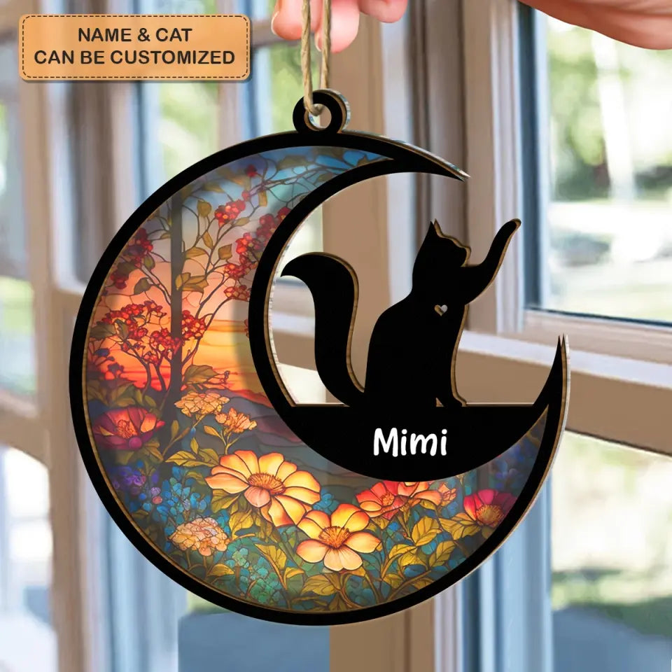 I Am Always With You - Personalized Custom Suncatcher Layer Mix Ornament - Memorial Gift For Cat Lover, Cat Owner