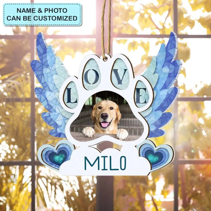 We Will Always Love You - Personalized Custom Suncatcher Layer Mix Ornament - Christmas, Memorial Gift For Dog Mom, Dog Dad, Cat Mom, Cat Dad