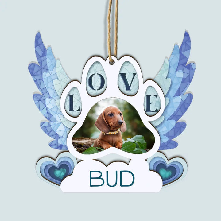 We Will Always Love You - Personalized Custom Suncatcher Layer Mix Ornament - Christmas, Memorial Gift For Dog Mom, Dog Dad, Cat Mom, Cat Dad