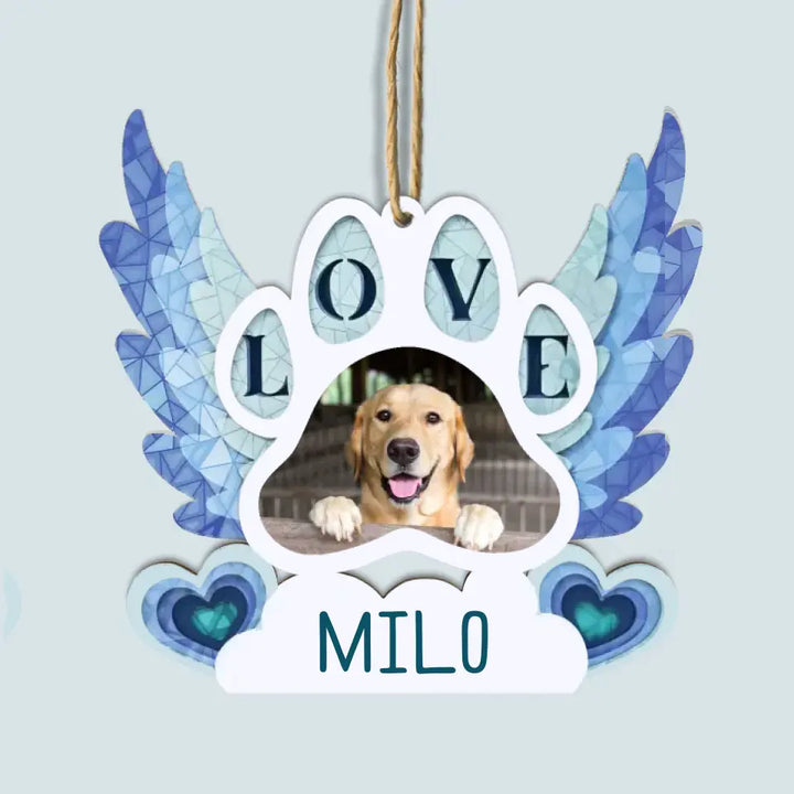 We Will Always Love You - Personalized Custom Suncatcher Layer Mix Ornament - Christmas, Memorial Gift For Dog Mom, Dog Dad, Cat Mom, Cat Dad