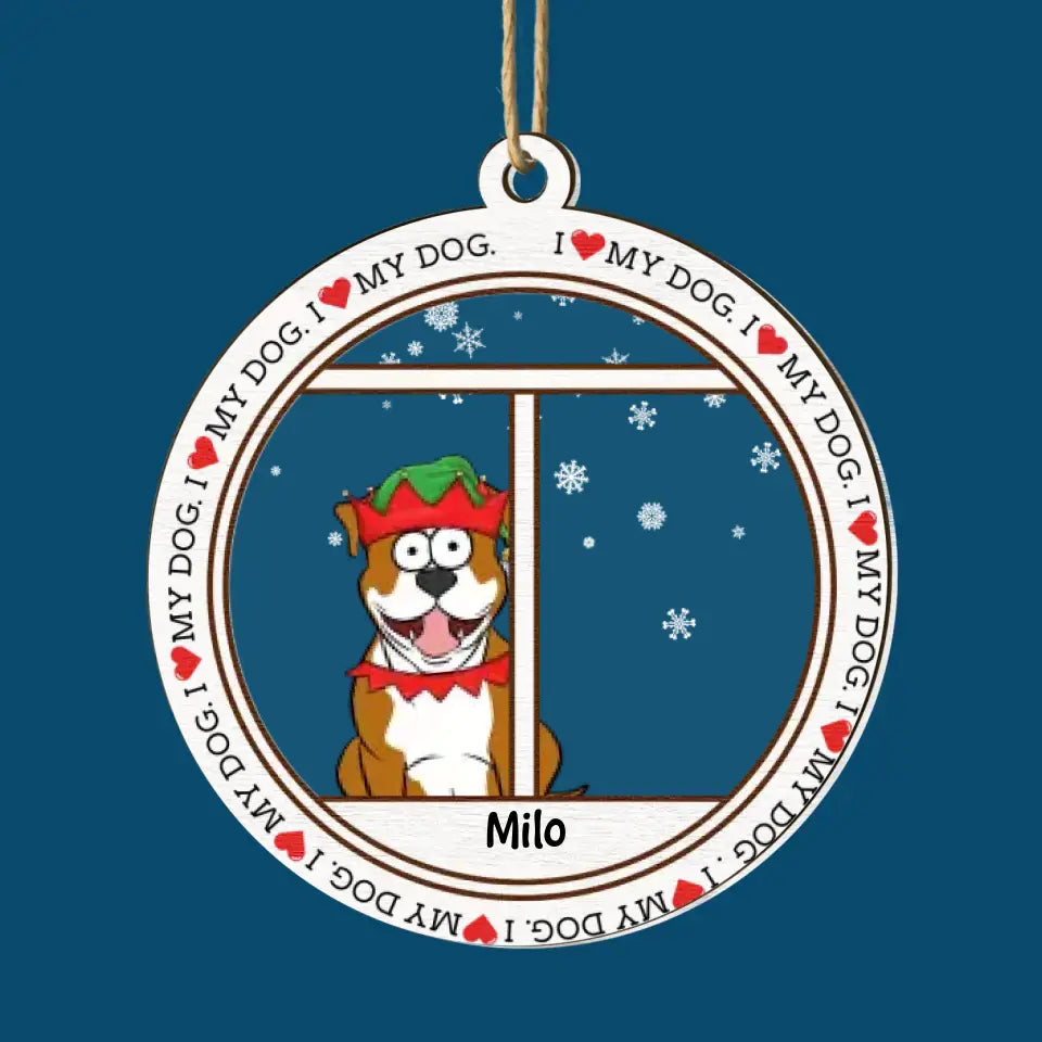 I Love My Dogs - Personalized Custom 2-Layer Mix Ornament - Christmas Gift For Dog Mom, Dog Dad, Dog Lover, Dog Owner