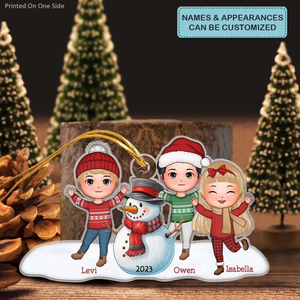 My Grandkids - Personalized Custom Mica Ornament - Christmas, Mother's Day Gift For Grandma, Mom, Family Members CLA0PD005