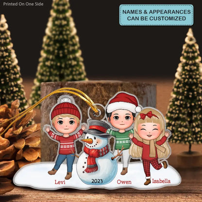 My Grandkids - Personalized Custom Mica Ornament - Christmas, Mother's Day Gift For Grandma, Mom, Family Members CLA0PD005