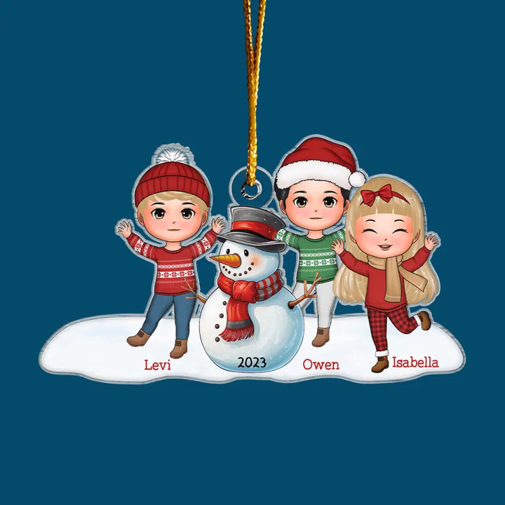 My Grandkids - Personalized Custom Mica Ornament - Christmas, Mother's Day Gift For Grandma, Mom, Family Members CLA0PD005