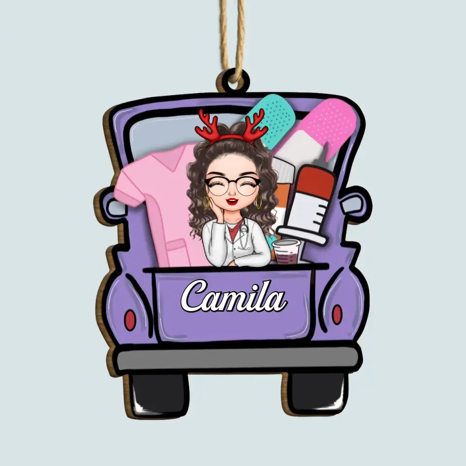 Proud To Be A Nurse - Personalized Custom Wood Ornament - Nurse's Day, Appreciation Gift For Nurse