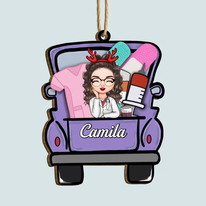 Proud To Be A Nurse - Personalized Custom Wood Ornament - Nurse's Day, Appreciation Gift For Nurse