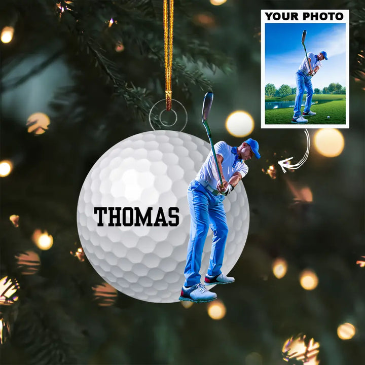 Goft Players - Personalized Custom Photo Mica Ornament - Christmas, Sport Gift For Goft Players, Goft Lovers, Family Members AGCHD030