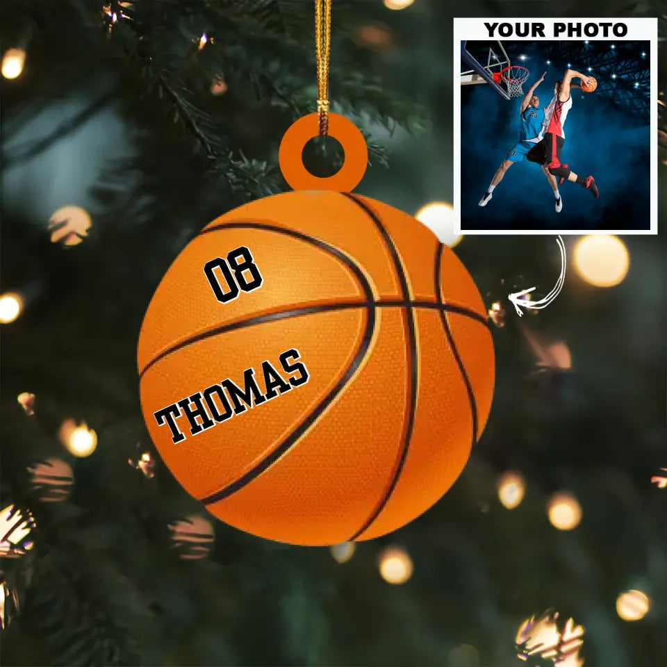 Basketball Players - Personalized Custom Photo Mica Ornament - Christmas Gift For Basketball Players, Basketball Lovers, Family Members AGCHD031