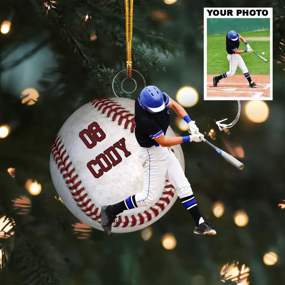 Baseball Players - Personalized Custom Photo Mica Ornament - Christmas Gift For Baseball Players, Baseball Lovers, Family Members AGCHD029