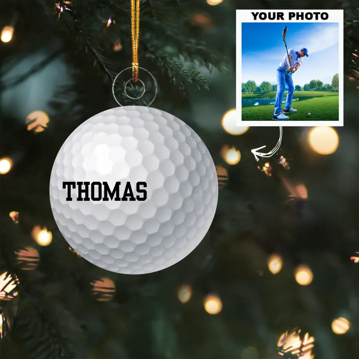 Goft Players - Personalized Custom Photo Mica Ornament - Christmas, Sport Gift For Goft Players, Goft Lovers, Family Members AGCHD030