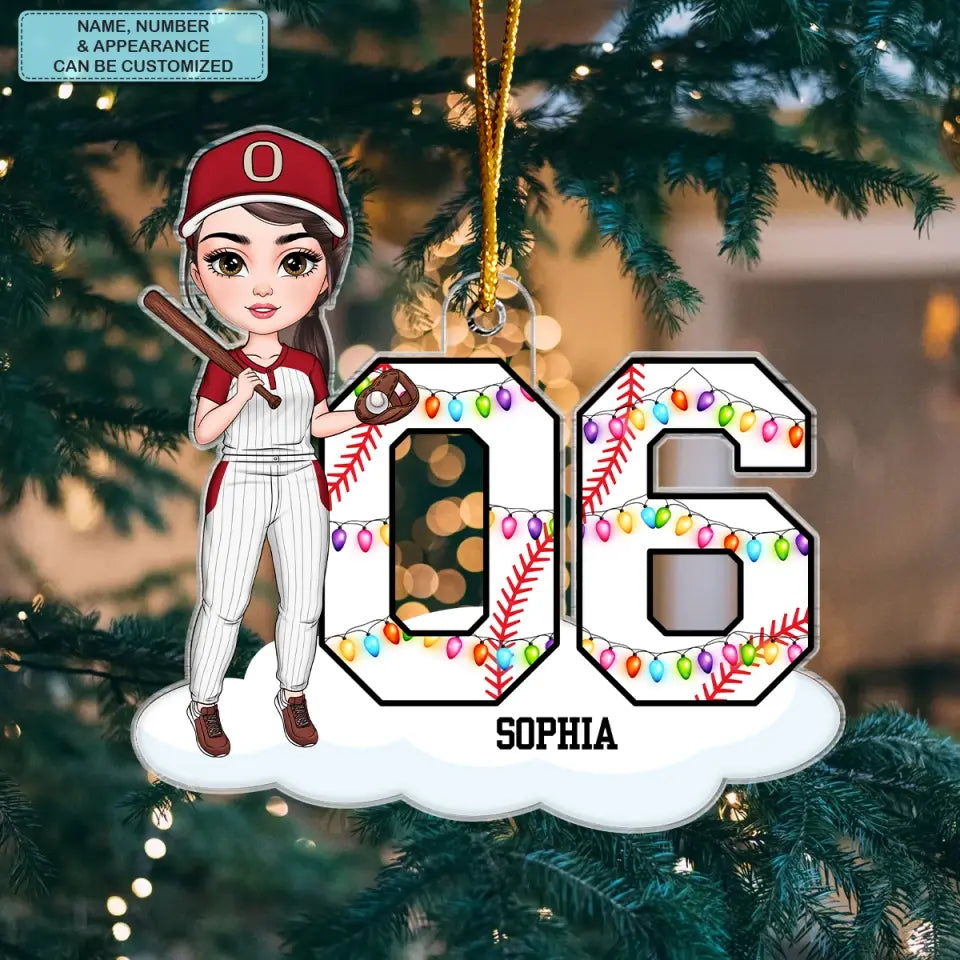 Baseball Life - Personalized Custom Mica Ornament - Christmas, Sport Gift For Baseball Players, Baseball Lovers, Family Members CLA0PD011