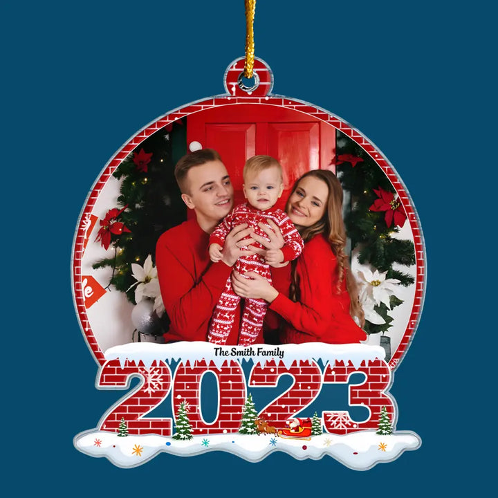 2023 Christmas Upload Photo - Personalized Custom Photo Mica Ornament - Christmas Gift For Family Members, Family