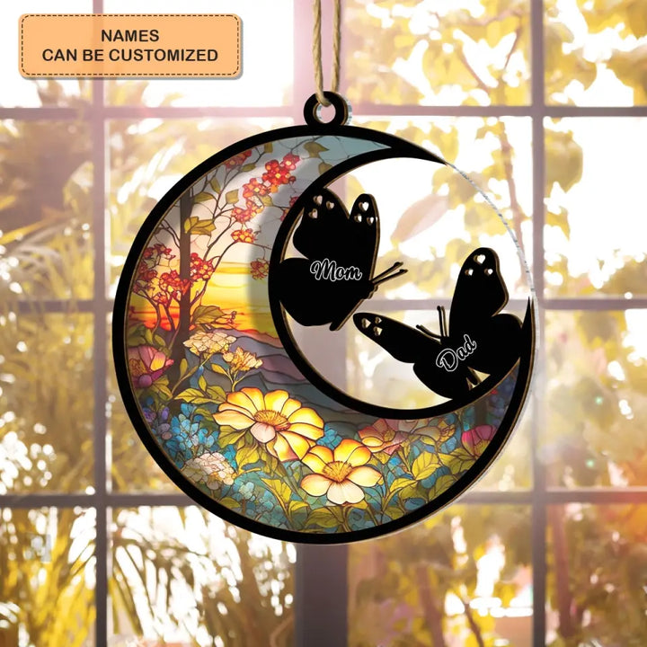 I Am Always With You Butterfly - Personalized Custom Suncatcher Layer Mix Ornament - Memorial Gift For Family, Family Members