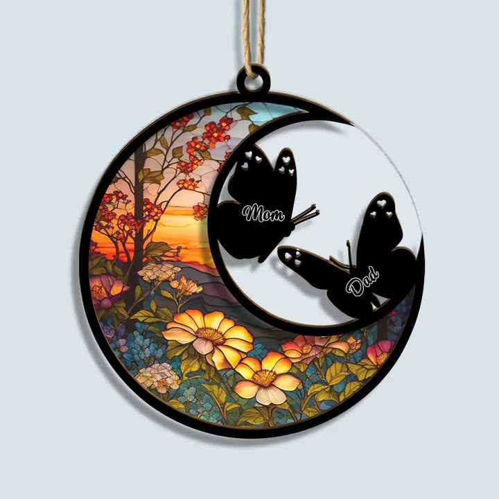 I Am Always With You Butterfly - Personalized Custom Suncatcher Layer Mix Ornament - Memorial Gift For Family, Family Members