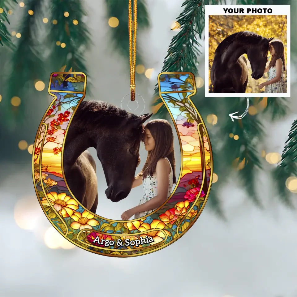 I Love My Horse - Personalized Custom Photo Mica Ornament - Memorial, Christmas Gift For Horse Lover AGCDM024