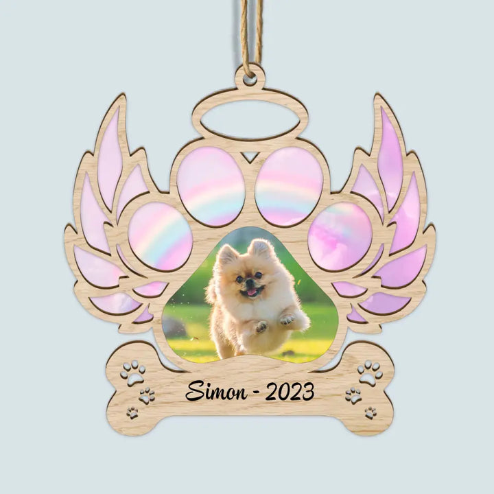 I Miss You - Personalized Custom Suncatcher Layer Mix Ornament - Christmas, Memorial Gift For Dog Mom, Dog Dad, Cat Mom, Cat Dad