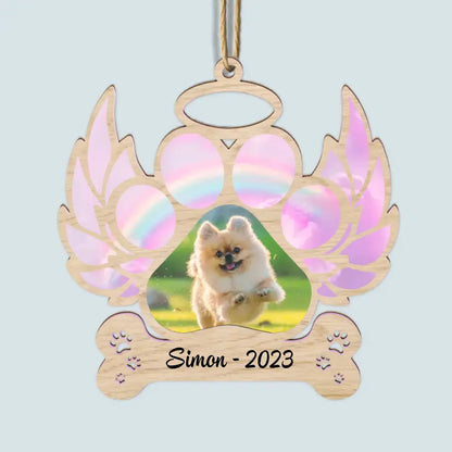 I Miss You - Personalized Custom Suncatcher Layer Mix Ornament - Christmas, Memorial Gift For Dog Mom, Dog Dad, Cat Mom, Cat Dad