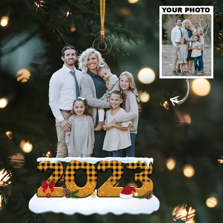 Family 2023 - Personalized Custom Photo Mica Ornament - Christmas Gift For Family, Family Members AGCPD054