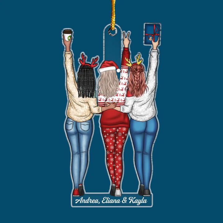 Christmas Besties - Personalized Custom Mica Ornament - Christmas Gift For Besties, Friends CLA0AD002