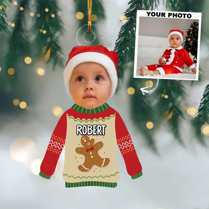 Kid Ugly Sweater - Personalized Custom Mica Ornament - Christmas Gift For Kid, Family Members AGCPD053