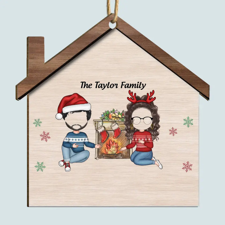 You And Me And The Dogs - Personalized Custom Wood Ornament - Christmas Gift For Family Members