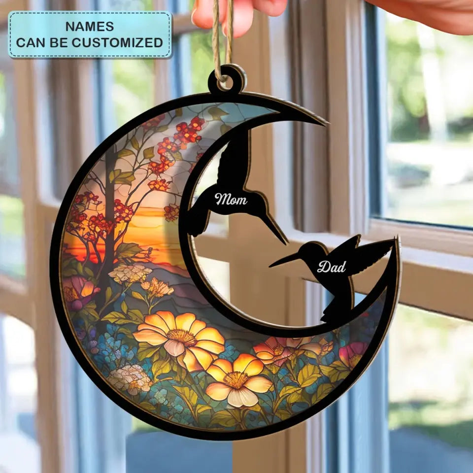 I Am Always With You Hummingbird - Personalized Custom Suncatcher Layer Mix Ornament - Memorial Gift For Family, Family Members